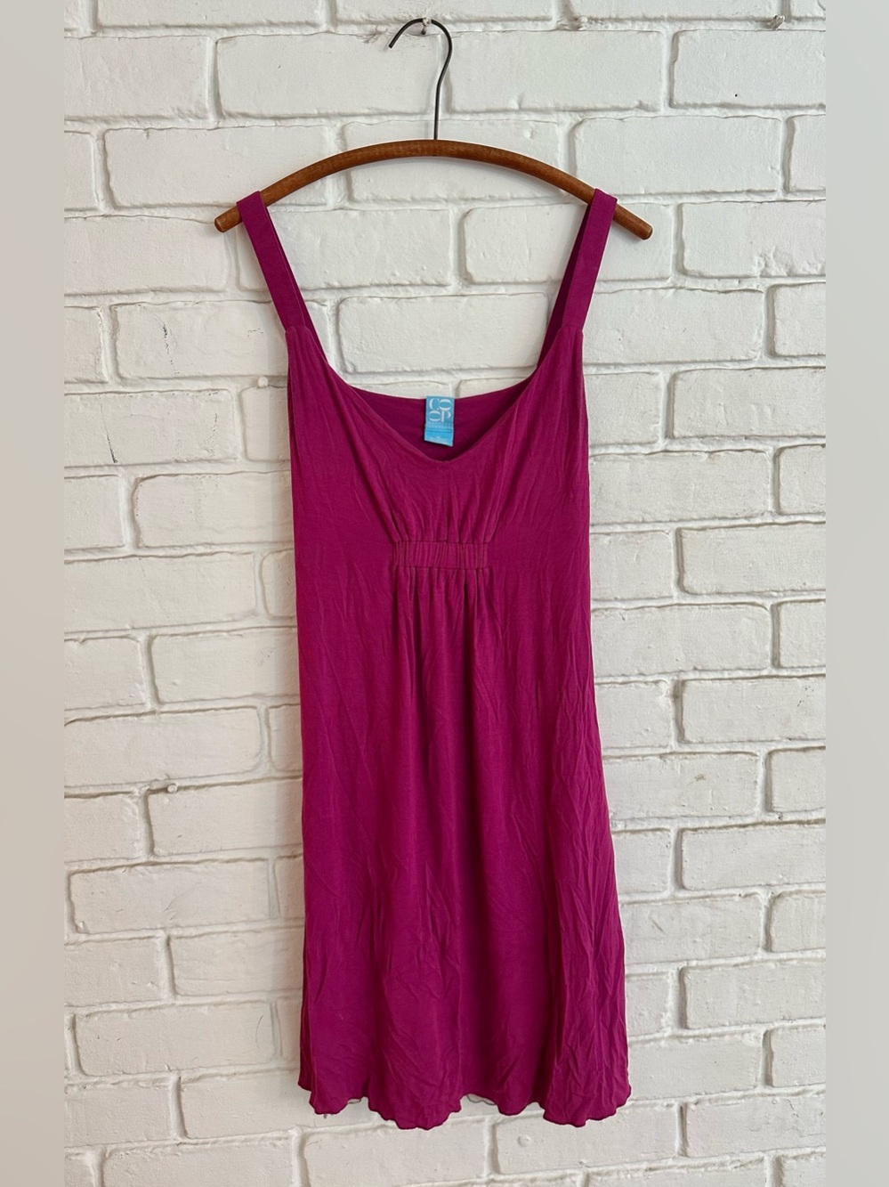 Vintage Barneys New York Co-op Fuchsia Sleeveless Midi Dress Size M